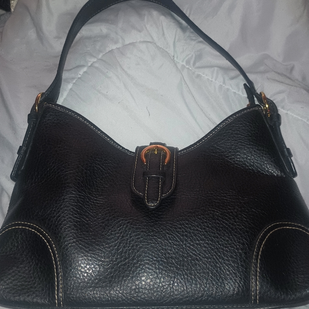 Croft&barrows large baguette black purse